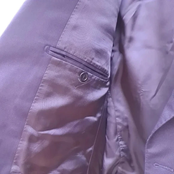 ANDREW CARRINGTON Dark Blue 2 Button Men's Jacket Sz 42R 100% Wool Made In Italy